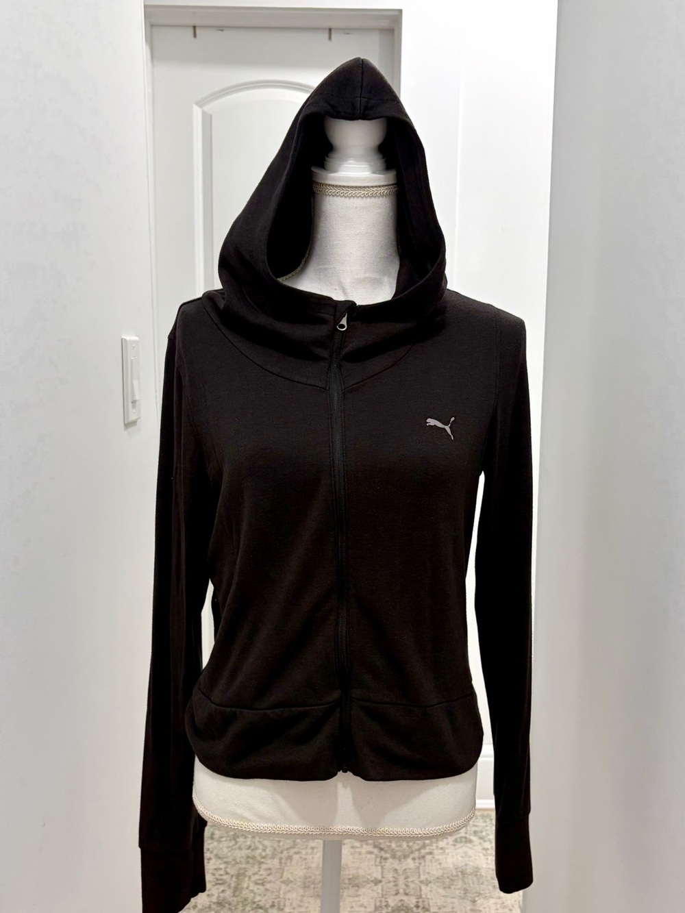 Puma Black Hooded Full-Zip Sweatshirt